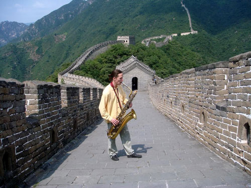 Gert Anklam auf der Chinesischen Mauer